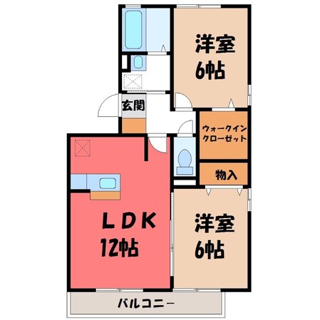 カサグランデ藤 Ⅱの物件間取画像